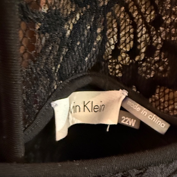 Calvin Klein Black Lace Long Sleeve Dress - Picture 2 of 3